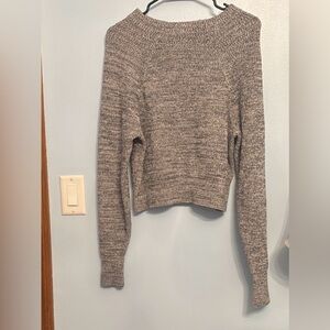 Free People Heathered Knit Crew Neck Sweater